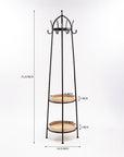 Jenevie Mango Wood Coat Hanger with Iron