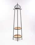 Jenevie Mango Wood Coat Hanger with Iron