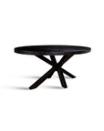 Xerone Wooden 6 Seater Dining Table with Iron - Black