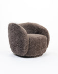 Koveo Fur Fabric Chair - Cacao