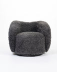 Koveo Fur Fabric Chair - Dark gray