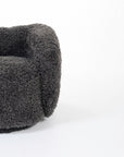 Koveo Fur Fabric Chair - Dark gray