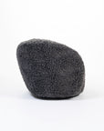 Koveo Fur Fabric Chair - Dark gray