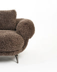 Squabble Fur Fabric Sofa - Cacao