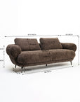 Squabble Fur Fabric Sofa - Cacao