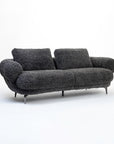 Squabble Fur Fabric Sofa - Dark gray