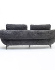 Squabble Fur Fabric Sofa - Dark gray