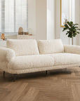 Squabble Fur Fabric Sofa - Cream