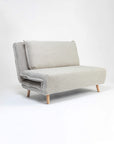 Mariah Chenille Foldable Sofa Cum Bed With Wooden Legs