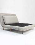 Mariah Chenille Foldable Sofa Cum Bed With Wooden Legs