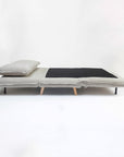 Mariah Chenille Foldable Sofa Cum Bed With Wooden Legs
