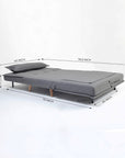 Tailor Linen Foldable Sofa Cum Bed With Wooden Legs