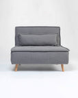 Tailor Linen Foldable Sofa Cum Bed With Wooden Legs