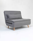Tailor Linen Foldable Sofa Cum Bed With Wooden Legs