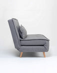 Tailor Linen Foldable Sofa Cum Bed With Wooden Legs