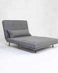 Tailor Linen Foldable Sofa Cum Bed With Wooden Legs
