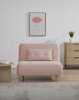 Jordan Corduroy Foldable sofa cum BED with Wooden Legs