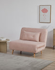 Jordan Corduroy Foldable sofa cum BED with Wooden Legs