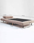 Jordan Corduroy Foldable Sofa Cum Bed With Wooden Legs