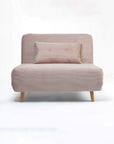 Jordan Corduroy Foldable Sofa Cum Bed With Wooden Legs