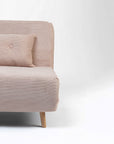 Jordan Corduroy Foldable Sofa Cum Bed With Wooden Legs