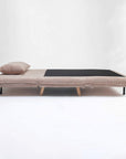 Jordan Corduroy Foldable Sofa Cum Bed With Wooden Legs