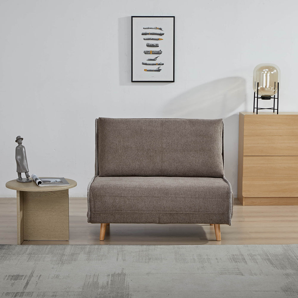 Riencar Foldable sofa cum Bed with Wooden Legs