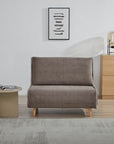 Riencar Foldable sofa cum Bed with Wooden Legs