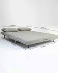 Bunny 3-Seater Foldable Sofa Cum Bed With Wooden Legs