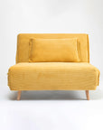 Demarco Corduroyfoldable Sofa Cum Bed With Wooden Legs
