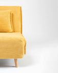 Demarco Corduroyfoldable Sofa Cum Bed With Wooden Legs