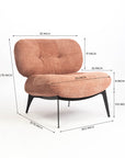 Sherdil Boucle Chair - Dusty Rose Brown