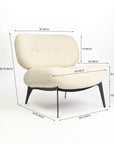 Sherdil Boucle Chair - White