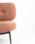 Sherdil Boucle Chair - Dusty Rose Brown