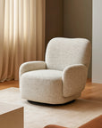 Birhada Boucle Swivel Lounge Chair