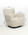 Birhada Boucle Swivel Lounge Chair