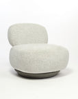 Krystal Boucle Swivel Lounge Chair