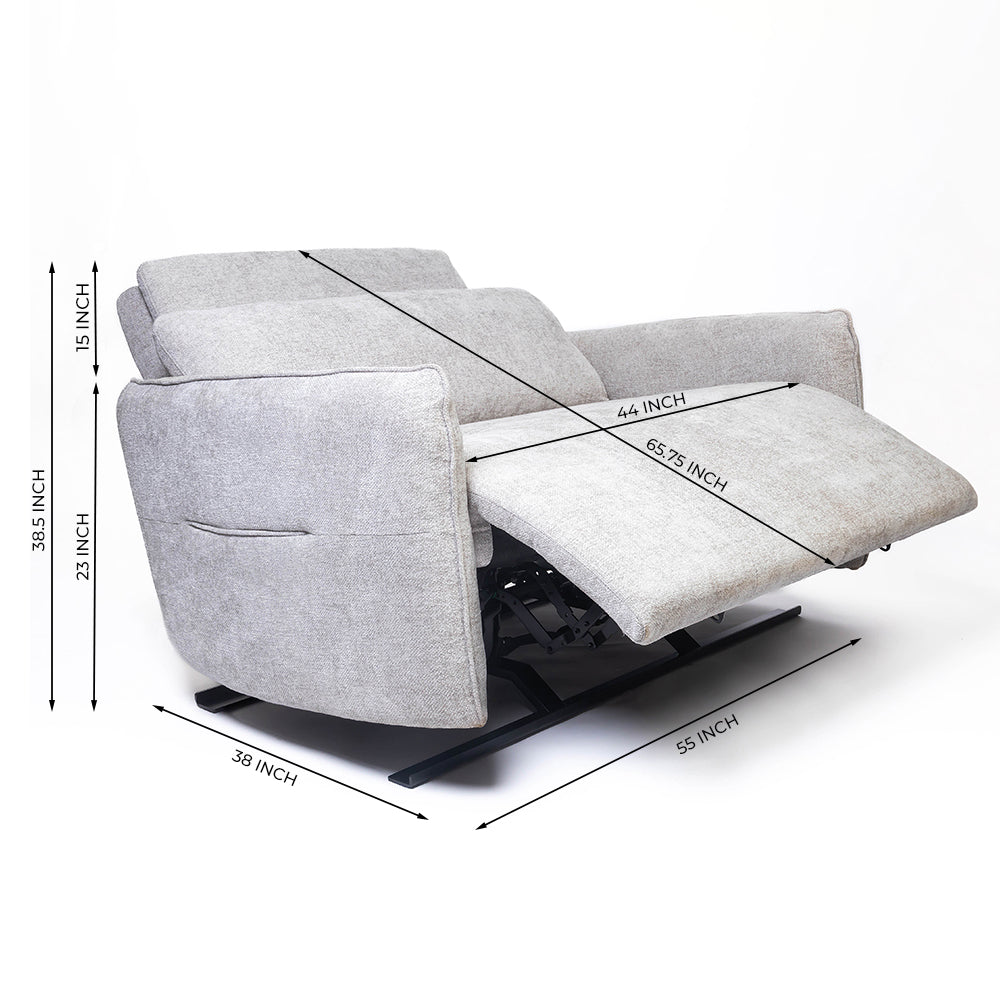 Plywood Burton 2 Seater Polyester Recliner