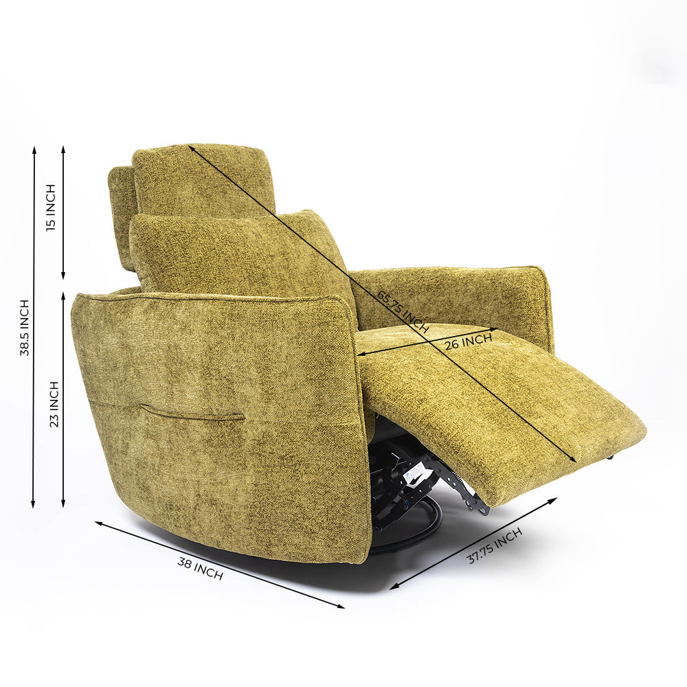Plywood Catar Polyester Recliner