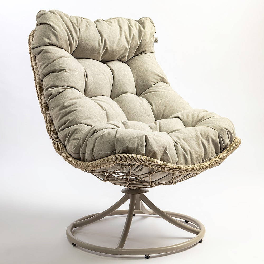 Grandum Outdoor Spun Chair with Steel Legs