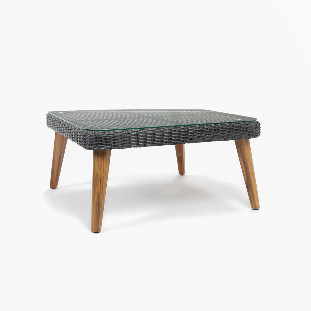 Crew 5-Seater Timber Outdoor Sofa Set with Glass Table