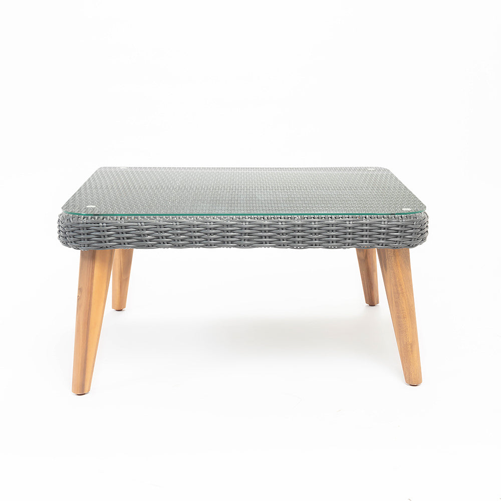 Navis Timber Outdoor Glass Top Coffee Table
