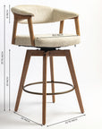 Abnor Wooden Swivel Bar Chair