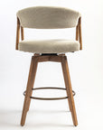 Abnor Wooden Swivel Bar Chair