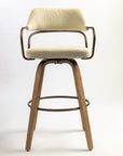 Scarlet Wooden Swivel Bar Chair