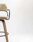 Scarlet Wooden Swivel Bar Chair
