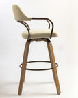 Scarlet Wooden Swivel Bar Chair