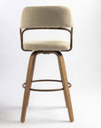 Scarlet Wooden Swivel Bar Chair