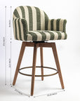 Perri Wooden Swivel Counter Chair