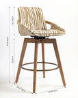 Suki Wooden Swivel Counter Chair